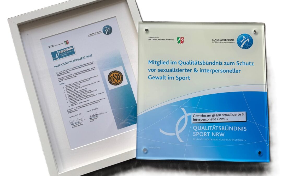 Starkes Zeichen für Schutz & Prävention: GSV Moers offiziell im LSB-NRW-Qualitätsbündnis