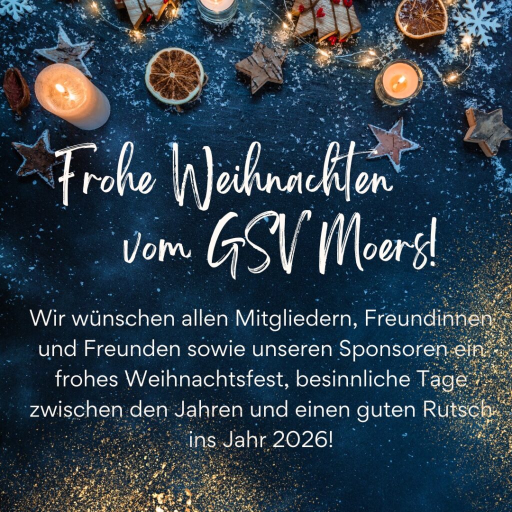 Wir wünschen allen Mitgliedern, Freundinnen und Freunden sowie unseren Sponsoren ein frohes Weihnachtsfest, besinnliche Tage zwischen den Jahren und einen guten Rutsch ins Jahr 2026!
